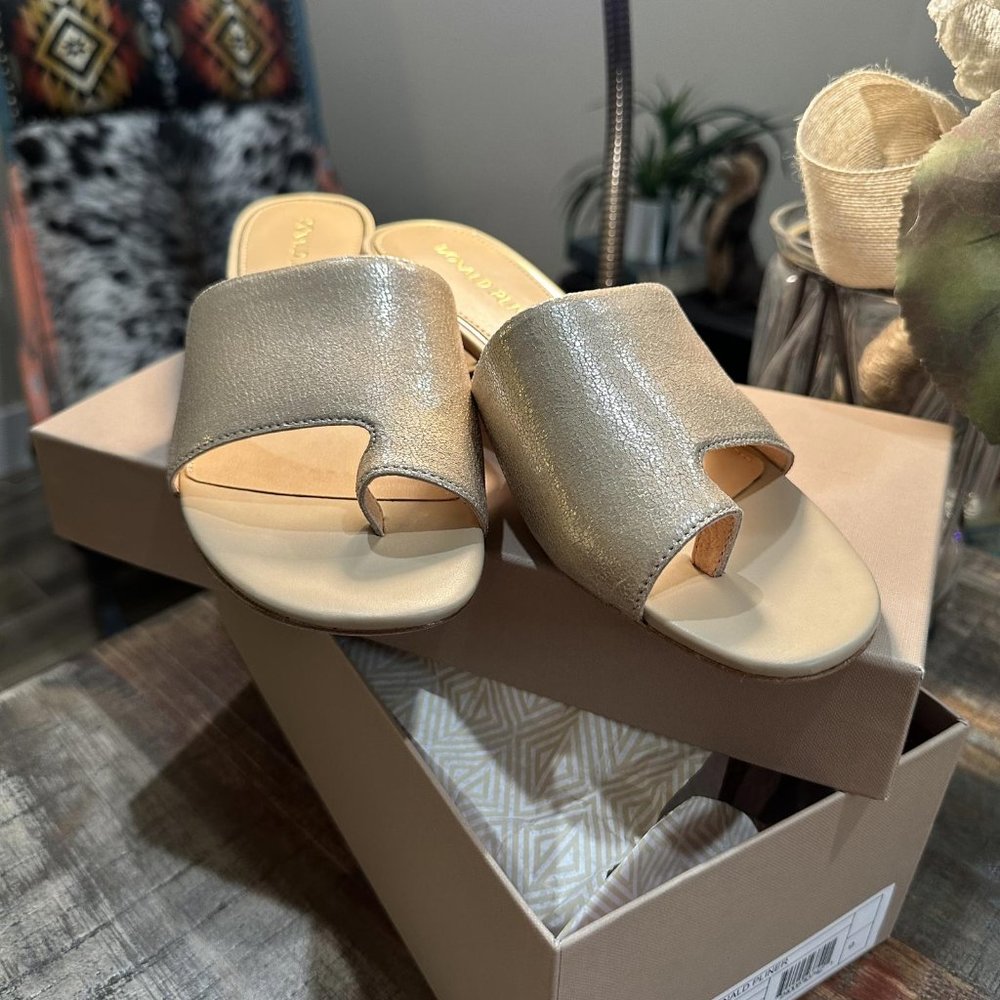 Donald Pliner Melros Slide Sandal "Platino" color Sz 9 - New In Box